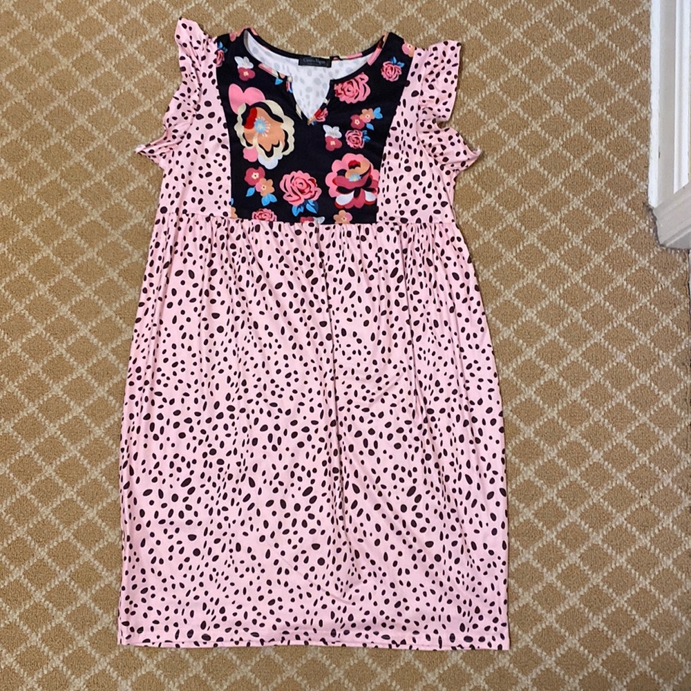 Pink Leopard Sundress